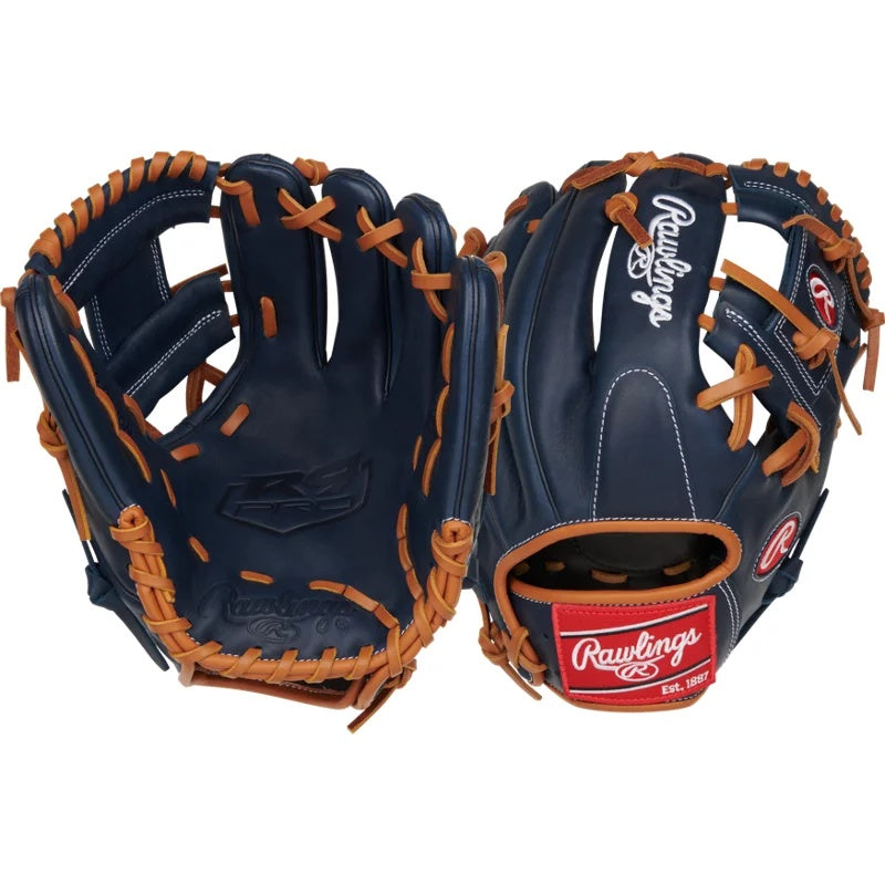 Rawlings Adults' 11.5 in R9 Pro Jeremy Pena 3 Baseball Fielding Glove Navy Blue/Brown - Sball/Bball Glove and Mitt at Academy Sports