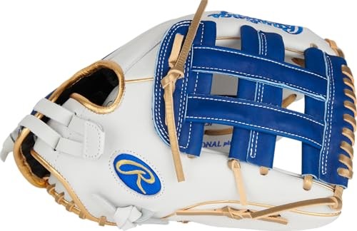 Rawlings | Liberty Advanced ColorSync Fastpitch Softball Glove | 12.75" | Outfield | Pro H Web | White/Royal/Gold