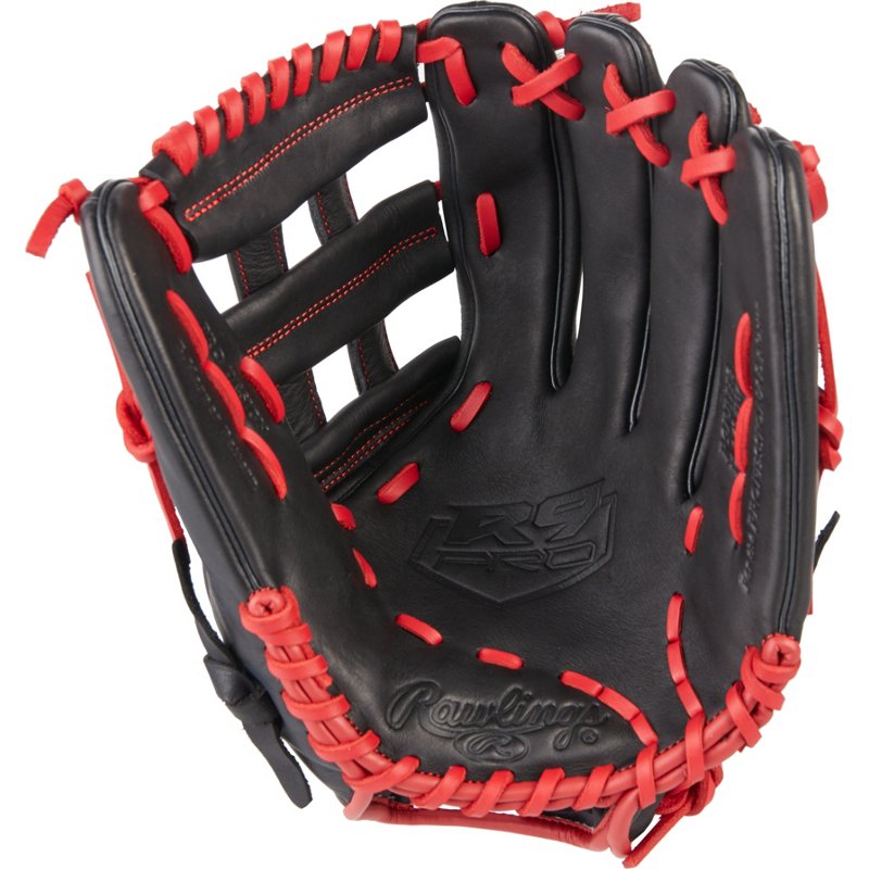 Rawlings R9 Pro Bryce Harper Model Baseball Glove Black/Red - Sball/Bball Glove and Mitt at Academy Sports