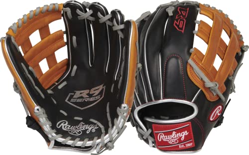 Rawlings Senior R9 Series Contour Baseball Glove in Black | 12"