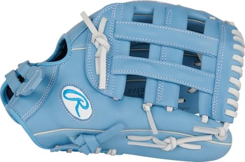Rawlings | R9 Series Fastpitch Softball Glove | 12' | Pro H-Web | Columbia Blue