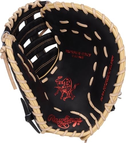 Rawlings | Heart of the Hide Series First Base Mitt | 12.5'| Modified Pro H-Web | Black