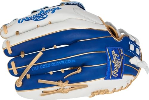 Rawlings | Liberty Advanced ColorSync Fastpitch Softball Glove | 12.75" | Outfield | Pro H Web | White/Royal/Gold