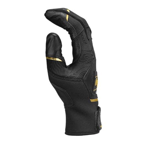 Rawlings | Adult Workhorse Baseball Batting Gloves | Black/Gold