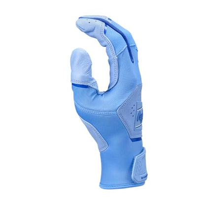 Rawlings | Adult Workhorse Baseball Batting Gloves | Columbia Blue/Royal