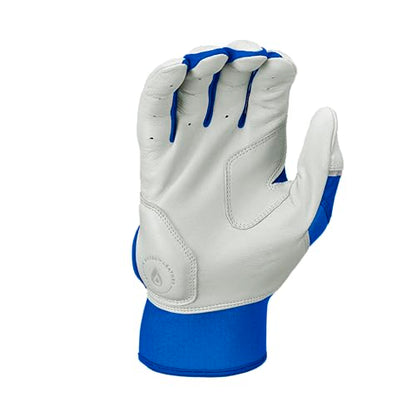 Rawlings | Adult Workhorse Baseball Batting Gloves | White/Royal