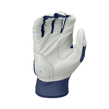 Rawlings | Adult Workhorse Baseball Batting Gloves | White/Navy