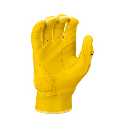 Rawlings | Adult Workhorse Baseball Batting Gloves | Yellow/Black