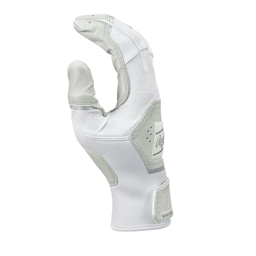Rawlings | Adult Workhorse Baseball Batting Gloves | White/White