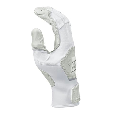 Rawlings | Adult Workhorse Baseball Batting Gloves | White/White