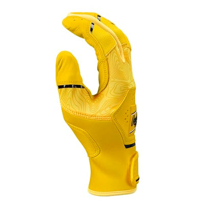 Rawlings | Adult Workhorse Baseball Batting Gloves | Yellow/Black