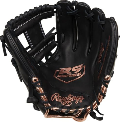 Rawlings | R9 Series Fastpitch Softball Glove | 11.75' | Pro I-Web | Black