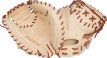 Rawlings | Heart of the Hide Series Baseball Glove | Y. Molina Catchers Mitt - 34'| 1-Piece Solid Web | Camel