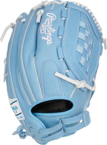 Rawlings | R9 Series Fastpitch Softball Glove | 12.5"| Basket Web | Columbia Blue