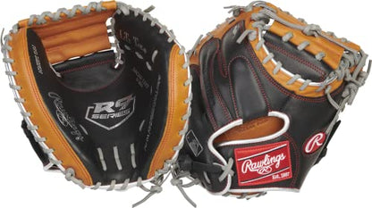 Rawlings Youth R9 Series Contour Baseball Catcher's Glove in Black | 32"