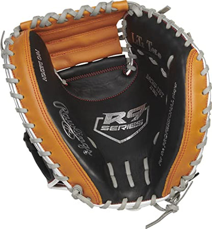 Rawlings Youth R9 Series Contour Baseball Catcher's Glove in Black | 32"