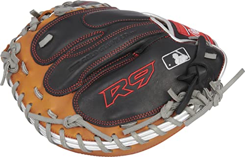 Rawlings Youth R9 Series Contour Baseball Catcher's Glove in Black | 32"